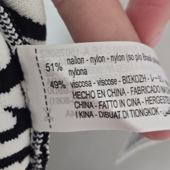 Zara‎ Jacquard Animal Print Zebra Midi Open Back Stretch Knit Dress Size Small - Picture 13 of 13